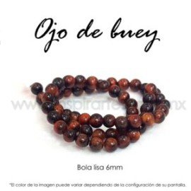 Ojo de buey, bola lisa 6mm