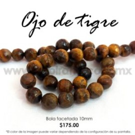 Ojo de Tigre bola facetada 10mm
