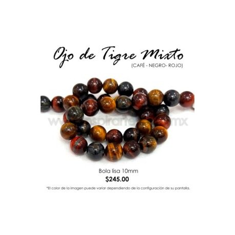 Ojo de Tigre mixto bola lisa 10 mm