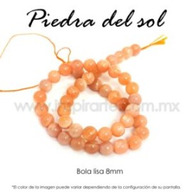 Piedra del sol bola lisa 8mm