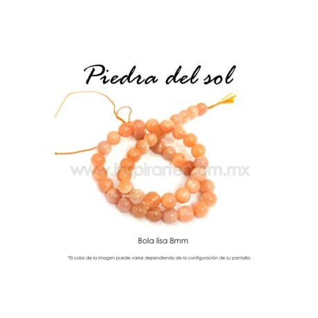 Piedra del sol bola lisa 8mm