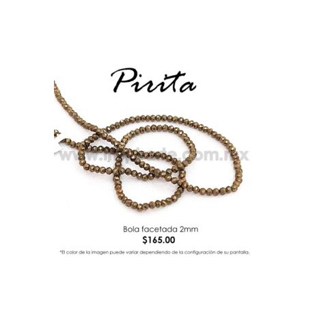 Pirita dona facetada 2mm
