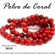 Polvo de coral rojo, bola lisa 6mm