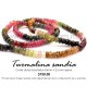Turmalina sandía, dona facetada 4.5×2.5mm