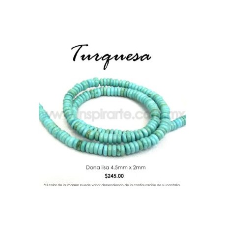 Turquesa dona 4.5mm x 2mm
