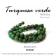 Turquesa Verde oscuro bola lisa 6 mm